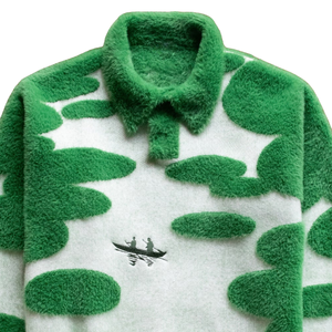 Pull en tricot de Bornéo, fil texturé duveteux, motif inspiré de la nature, vêtement d'hiver de qualité supérieure, doux, confortable, coupe décontractée, tricot - Product Image 3