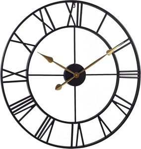 Reloj de pared de Metal analógico moderno grande, diseño de arte pintado creativo de alta calidad, cristal de Sol de cuarzo para decoración de sala de estar - Product Image 4