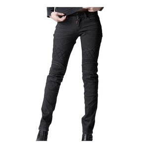 Dark slim fit motorbike <b>jeans</b> For Womens protective with Aramid lining and CE armor for kevlar high waisted <b>jeans</b> style - Product Image 3