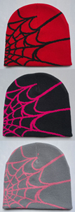 Bonnet Binnie tricoté chaud d'hiver avec logo personnalisé pour hommes et femmes, toile d'araignée, casquette tête de mort, bonnet Jacquard Y2k, vente en gros - Product Image 6