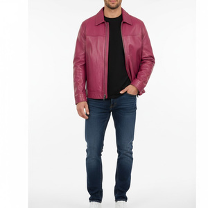Veste de mode en cuir de mouton pour hommes, imperméable et coupe-vent, fournisseur en usine OEM, vente en gros de vêtements d'extérieur chauds, élégants et durables à l'avant - Product Image 6