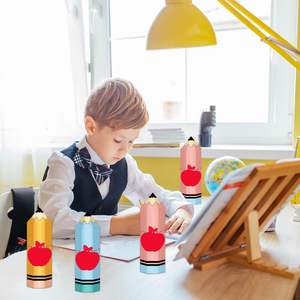 Crayon de couleur boîtes à friandises <span class=keywords><strong>avec</strong></span> étiquettes corde papier cadeau conteneur retour à l'école crayon bonbons boîtes classe fête d'anniversaire décor - Product Image 4