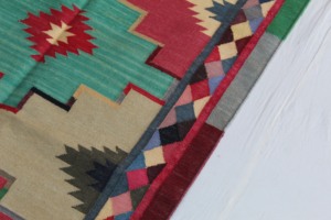 Tapis multicolores Tapis abordables en coton fabriqués à la main d'usine indienne - Product Image 2