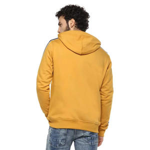 New Arrival <b>Hoodies</b> Zipper Closure Yellow Color Full Sleeves Hooded Panel <b>Work</b> Street Wear Sweatshirts Wholesale Custom <b>Men's</b> - Product Image 2
