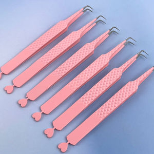 Outil d'extension de cils à volume de 90 degrés personnalisé gratuit Pince à épiler pour cils d'isolation à pointe en fibre d'acier inoxydable - Product Image 4