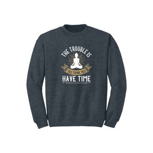 Sweat-shirt en mélange de coton avec des thèmes de bouddha imprimés Style décontracté 12 options de couleur 260-280 Placement de conception personnalisable GSM lourd - Product Image 1