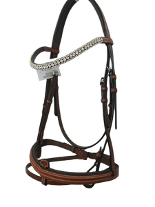 BRIDA DE CABALLO DE CUERO PURO HECHA A MEDIDA CRISTAL BLING CUERO PURO HECHA LA BRIDA PARA LA BRIDA DE PROPÓSITO DE CARRERAS DE CABALLOS - Product Image 5