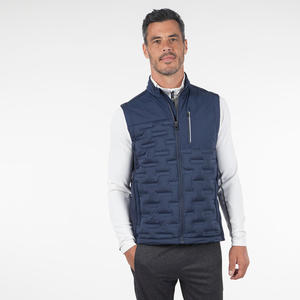 Chaleco acolchado para hombre cálido cuello en V ropa exterior Formal Otoño Invierno de talla grande cierre de cremallera personalizable OEM - Product Image 5