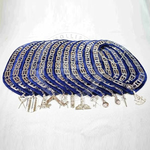 Elegant Custom Embroidered Sew-On Chain <b>Collar</b> Premium Material Durable Finish Comfortable Fit Design Formal Accessory Uniform - Product Image 4