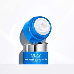 Crème hydratante pour le visage Olay Regenerist Hyaluronic + Peptide 24, sans parfum, tous types de peau, format d'essai 0,5 oz (lot de 2) - Product Image 2