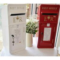 Boîte aux lettres ER blanche de qualité supérieure fabriquée à la main galvanisée grande boîte aux lettres de jardin de taille autoportante boîte aux lettres de support de poteaux de mariage ER