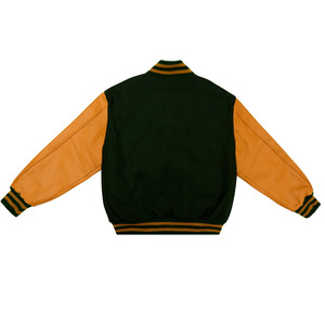 Veste Bomber Homme en Laine Coupe-Vent Style Collège et Baseball, Col Montant, Logo Personnalisé sur le Devant, Type Letterman - Product Image 2