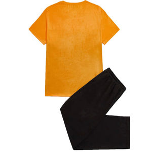 T-shirt à blocs de couleurs pour hommes, ensemble de 2 pièces de haute qualité, de haute qualité, ensemble de shorts grande taille pour hommes, haut d'été, pour le prix de gros personnalisé - Product Image 2
