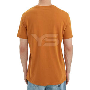 T-shirt d'entraînement décontracté pour hommes, tissu en jersey de coton à motif solide, teint uni avec méthode de tissage non tissé - Product Image 6