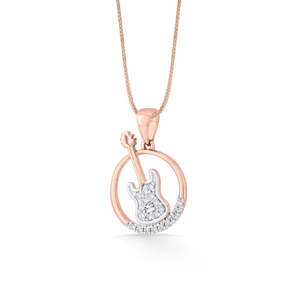 Collier pendentif diamant pour guitariste rockstar, bijoux modernes - Product Image 4