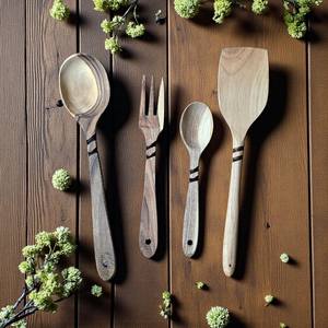 Premium <b>Wooden</b> <b>Cutlery</b> Collection Smooth Polished Finish Natural Wood Utensils for Stylish Home Restaurant & Cafe Use - Product Image 3