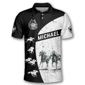 Camiseta Polo para montar a caballo para hombre, camiseta ecuestre ligera y transpirable, ropa deportiva informal cómoda para entrenamiento y competición - Product Image 2