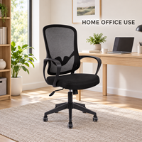 Chaise de bureau ergonomique moderne en maille, réglable en hauteur, pivotante, pour ordinateur, conférence, poste de travail, école, mobilier commercial, nylon