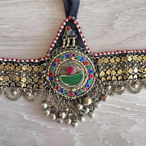 Tùy Chỉnh Cổ Điển Chất Liệu Làm Của Phụ Nữ Afghanistan Truyền Thống Choker Bông Tai <span class=keywords><strong>bindi</strong></span> Tikka Thiết Lập Cho Người Lớn Cô Gái Bên Mặc - Product Image 4