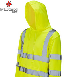 Chaquetas DE TRABAJO atléticas personalizadas de gran tamaño con capucha al por mayor OEM personalizable de alta visibilidad sudaderas con capucha - Product Image 2