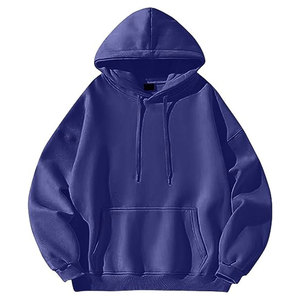 Unisex 100% Cotton Men's Hoodie Custom Logo High Quality 330g Fleece Hooded Collar Solid Pattern Anti-Wrinkle Quick Dry Regular - Product Image 2