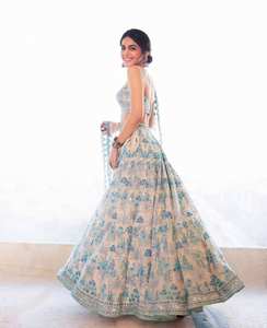 ÚLTIMAS LEHENGA CHOLI DE GEORGETTE Y SEDA SUAVE CON TRABAJO DE LENTEJUELAS CHINESAS Y DUPATTA CON TRABAJO - Product Image 3