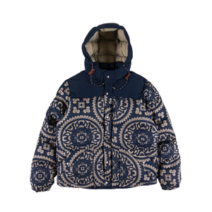 Veste matelassée de créateur haut de gamme pour homme, imprimée, en fibre de polyester, grande taille, avec fermeture éclair, motif bandana noir, pour l'hiver - Product Image 4