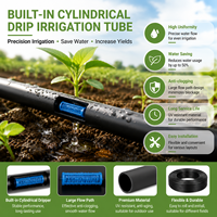 Tuyaux d'irrigation goutte à goutte cylindriques en PE de 16 mm, résistants à la chaleur et économiseurs d'eau, de 1000 mètres, pour terres agricoles - Prix compétitif
