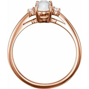 Anillo con Acentos Stuller 71811:611P, Anillo de Compromiso de Oro Rosa de 14K - Product Image 2
