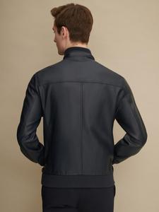 Chaquetas informales de cuero genuino para hombre, chaqueta de moda de cuero marrón desgastado, 100% - Product Image 5