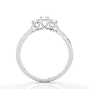 แหวนแต่งงานคลาสสิก14K สีขาวทองหรูหราตัดง่ามการตั้งค่าห้องปฏิบัติการปลูกเพชรดีแหวนสำหรับผู้หญิง - Product Image 4