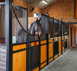 Seepoem Indoor 4M * 4m Horse Stable Horse Stall 12ft * 12ft Buena ventilación Iluminación Paneles de bambú Horse Stall Fronts - Product Image 2