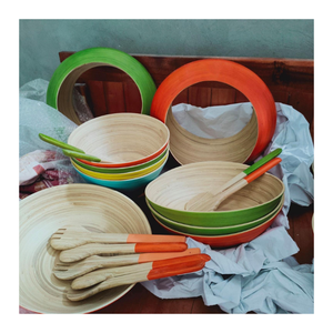 Bol en bambou fait main du Vietnam de qualité supérieure bol en bambou écologique naturel approvisionnement en vrac direct d'usine - Product Image 3