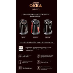 OK004-K Okka Minio Turkish macchina da caffè Chrome 4 tazza di capacità