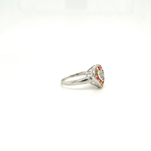 Ensemble de bagues en argent sterling 925 pour femmes avec pierres multicolores et diamants, saphir et arc-en-ciel. - Product Image 2