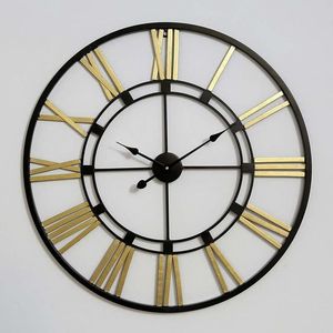 Horloge murale en fer populaire au design moderne, parfaite pour la chambre de luxe, le bureau et le salon avec logo personnalisé - Product Image 3