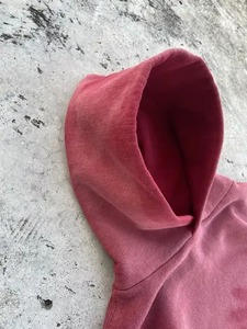 Men's 100% Cotton Vintage Winter Hoodie Full Zipper Street Style Hip Hop Sweatshirt Distressed Gradient <b>Spray</b> <b>Dyeing</b> Solid Print - Product Image 6