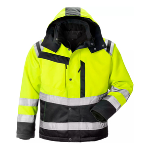 OEM Men's Hi Vis High Visibility Softshell <b>Work</b> Jackets Custom Logo <b>Waterproof</b> Construction Reflective Safety Jacket - Product Image 3