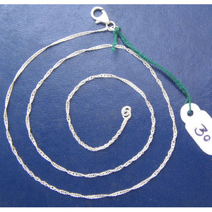 Cadena de Plata Lisa, Elegante y con Estilo, Regalo para Cualquier Ocasión - Product Image 1