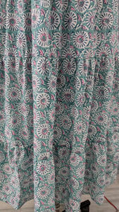 Indian <b>Block</b> <b>Print</b> Dress Cotton Women's Stylish Voile Cotton Summer Dress Hand <b>Block</b> Printed Indian Maxi Dress - Product Image 4