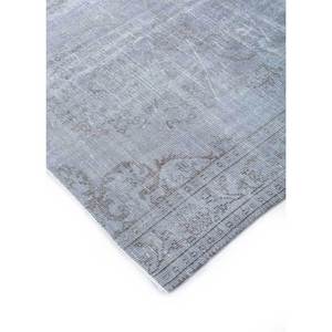 Tapis en laine vintage 9x12 gris et noir, noué à la main, motif médaillon rectangulaire abstrait pour entrée et couloir - Pae-1567 - Product Image 2