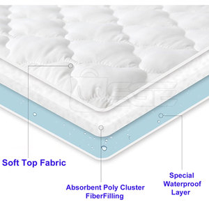 Protège-matelas tricoté haut de gamme pour adulte, drap-housse imperméable 300 fils, doux et respirant, pour la maison et l'hôtellerie - Product Image 2
