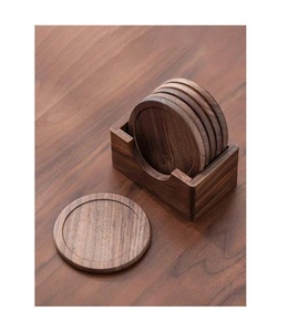 Antique Design Wooden <b>Coasters</b> Stylish Premium Shapes for Rustic and Vintage Interiors Classic Style - Product Image 1
