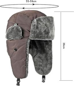 Trapper Hat Winter Trooper Earflap Hat-Se adapta a hombres y mujeres Winter Trooper cap - Product Image 5