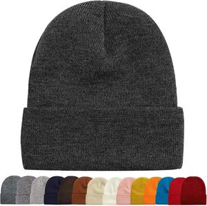 Gorro de lana 100% acrílico, estilo urbano, alta calidad, precio económico al por mayor, diseño liso, hecho en Pakistán. - Product Image 4
