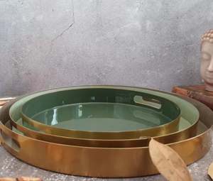 Meilleure qualité meilleure vente solide nouvelle couleur émail plateau rond et plateau tout logo d'impression personnalisée cadeau promotionnel - Product Image 1