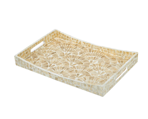 Bandeja Rectangular para Servir con Incrustaciones de Nácar y Asas, Elegante Bandeja de Mesa para Múltiples Usos, Hecha en Vietnam - Product Image 1