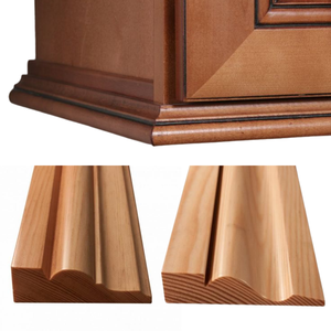 Moldura de zócalo para armario de madera maciza personalizada, moldura de falda de madera decorativa para armarios de cocina, moldura de madera - Product Image 2