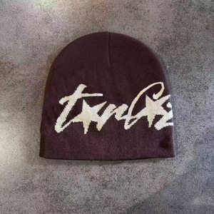 100% laine tissu imprimé bonnets chapeaux broderie personnalisée Logo surdimensionné tenue décontracté 3D broderie Image voyage bonnets chapeaux - Product Image 5