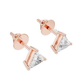 Pendientes de Diamantes Triangulares Cultivados en Laboratorio de 1.3 CT, Claridad VVS-VS EF, Oro de 18KT, 14KT, 10KT y Plata 925, Oro Rosa, Amarillo, Blanco - Product Image 4